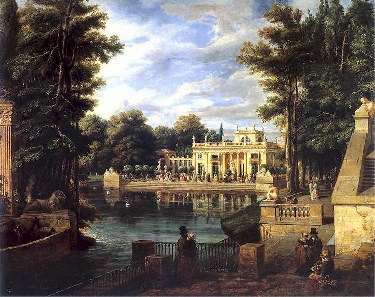 Marcin Zaleski View of the Royal Baths Palace in summer china oil painting image